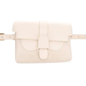 Senreve Aria Belt Bag in Cream, Pebbled Leather